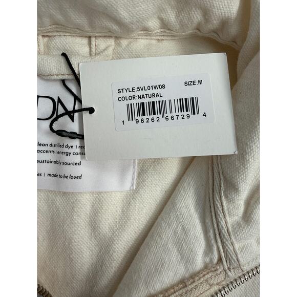 LNDN Jacket Women's Sz M Natural Half Zip Anorak Pullover Organic Cotton - Picture 4 of 9